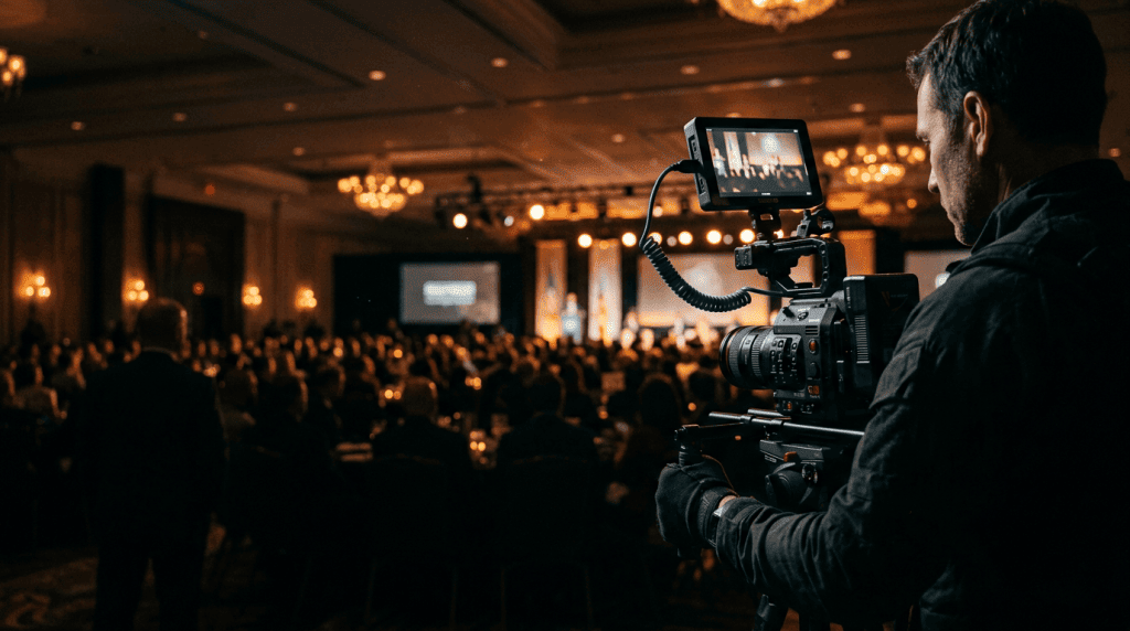 Professional camera operator on a video production shoot in Spring Hill, FL